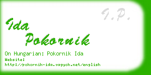 ida pokornik business card